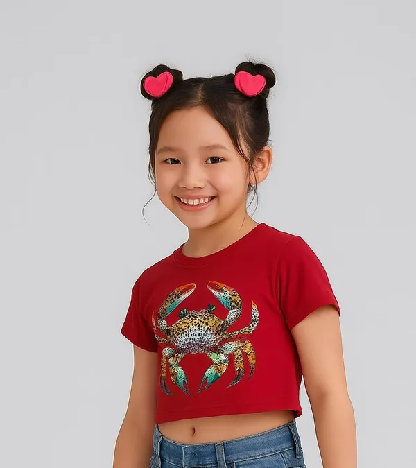 Red_Rayon_Solid_Top_For_Kids