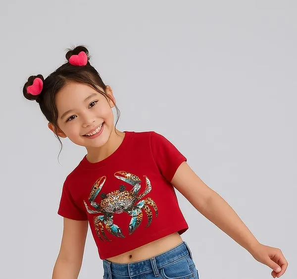 Red_Rayon_Solid_Top_For_Kids