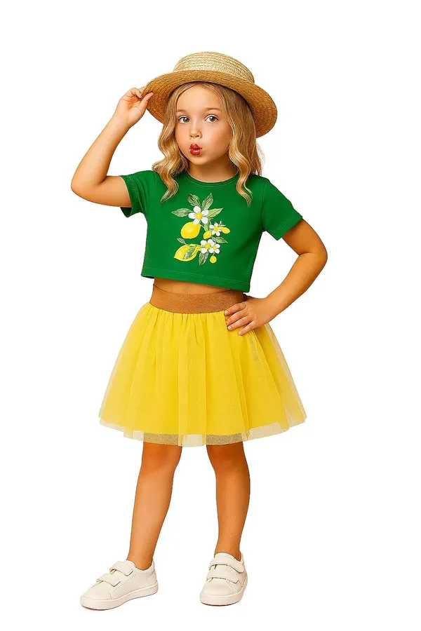 Green_Rayon_Solid_Top_For_Kids