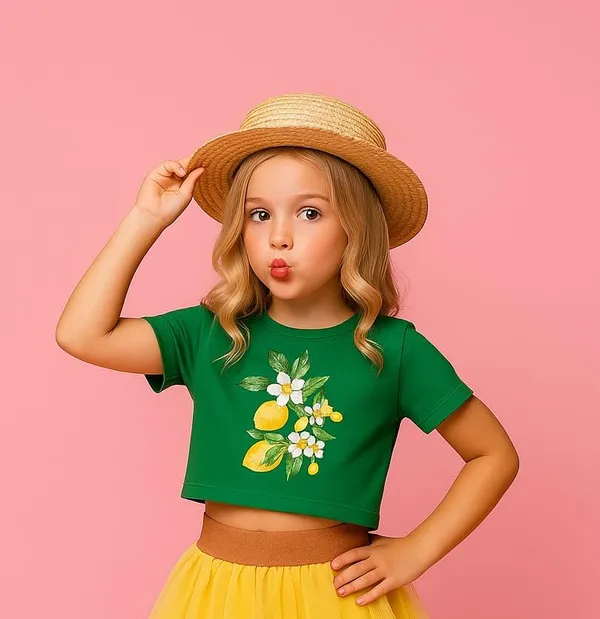 Green_Rayon_Solid_Top_For_Kids