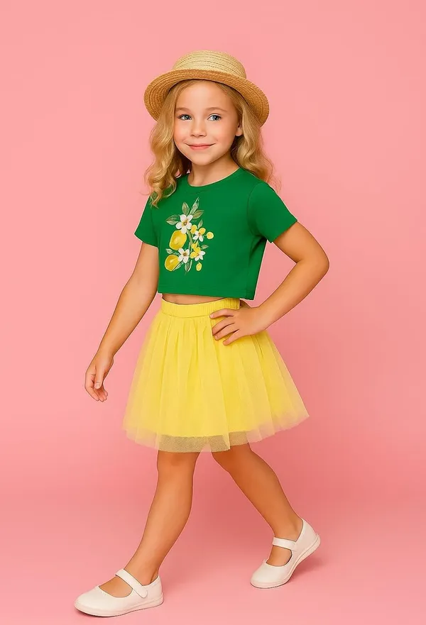 Green_Rayon_Solid_Top_For_Kids