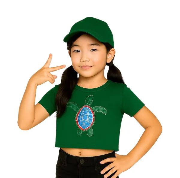 Green_Rayon_Solid_Top_For_Kids