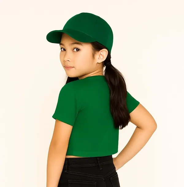 Green_Rayon_Solid_Top_For_Kids
