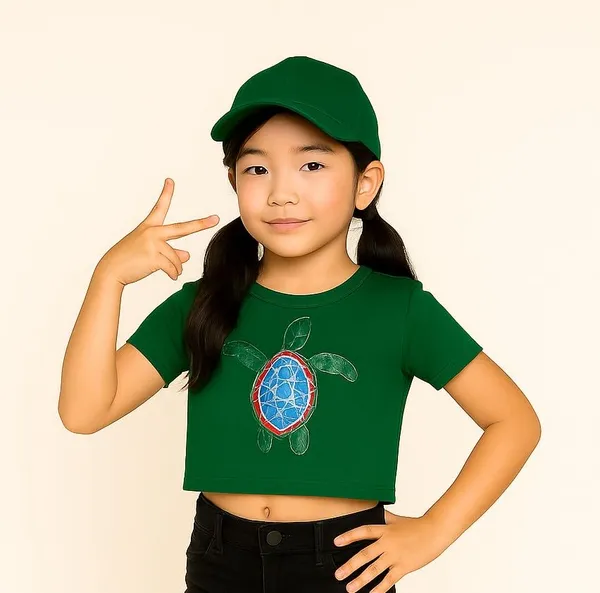 Green_Rayon_Solid_Top_For_Kids