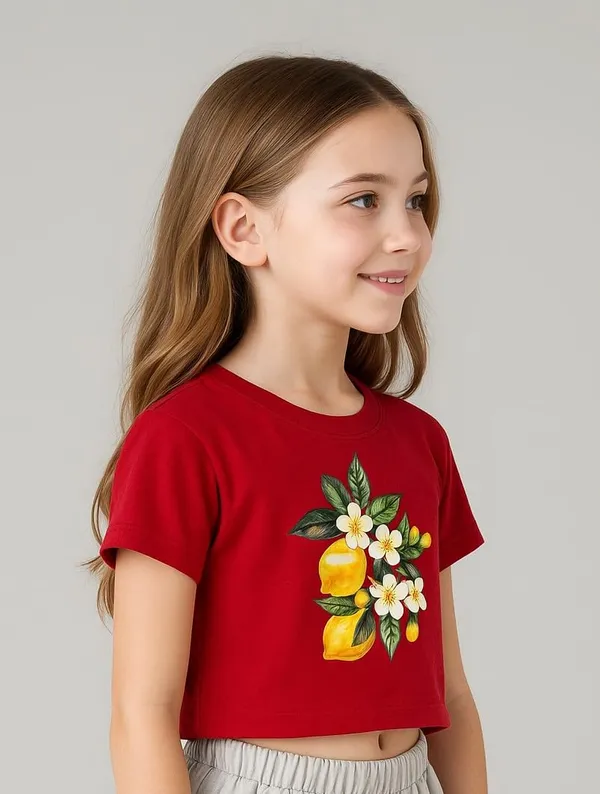 Red_Rayon_Solid_Top_For_Kids