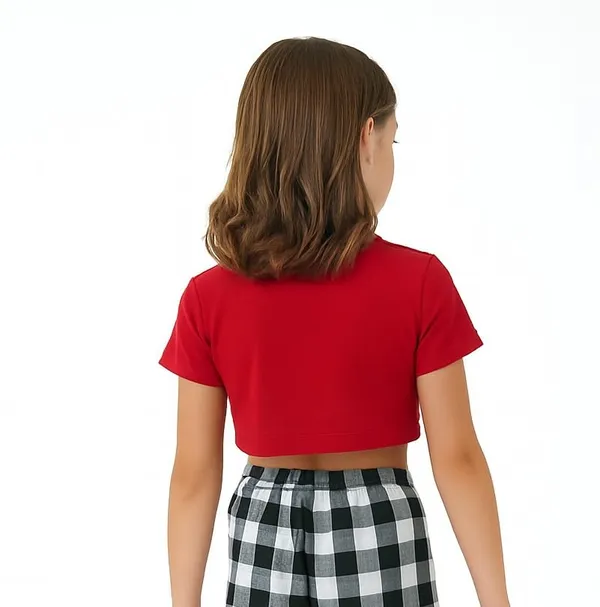 Red_Rayon_Solid_Top_For_Kids