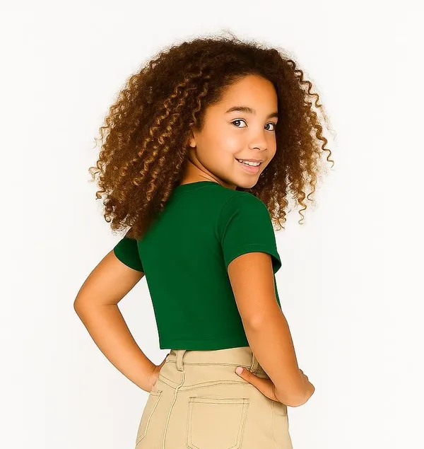 Green_Rayon_Solid_Top_For_Kids
