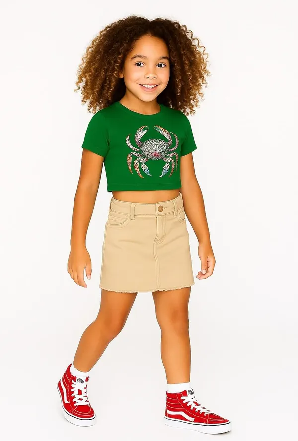 Green_Rayon_Solid_Top_For_Kids