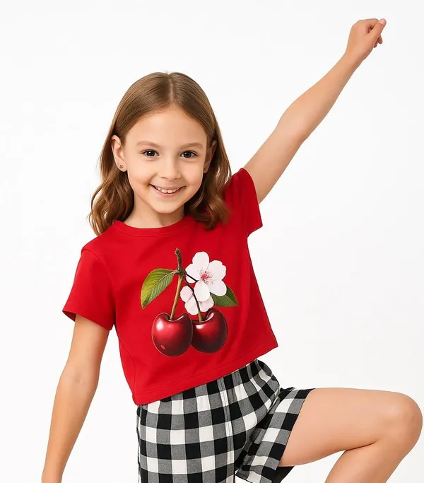 Red_Rayon_Solid_Top_For_Kids