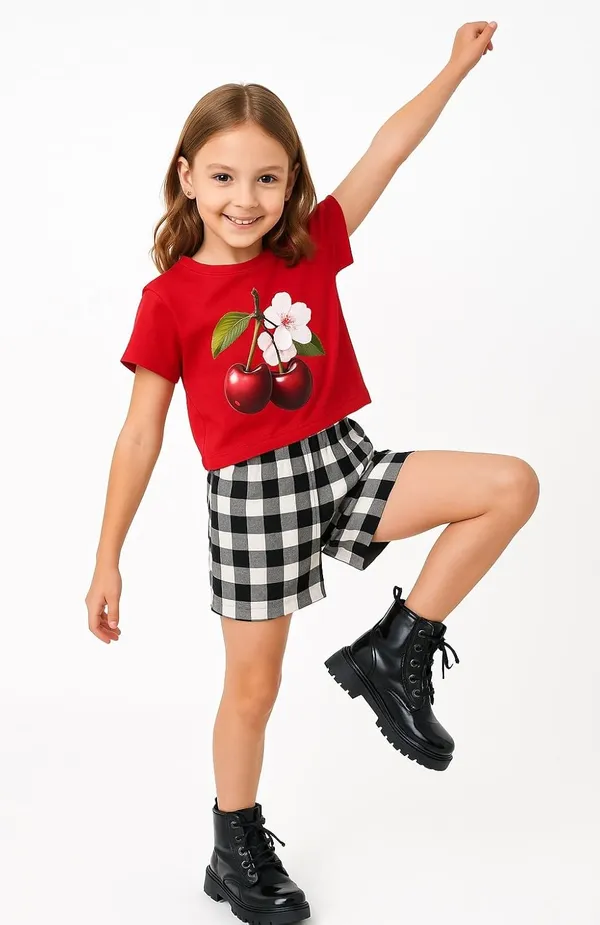 Red_Rayon_Solid_Top_For_Kids