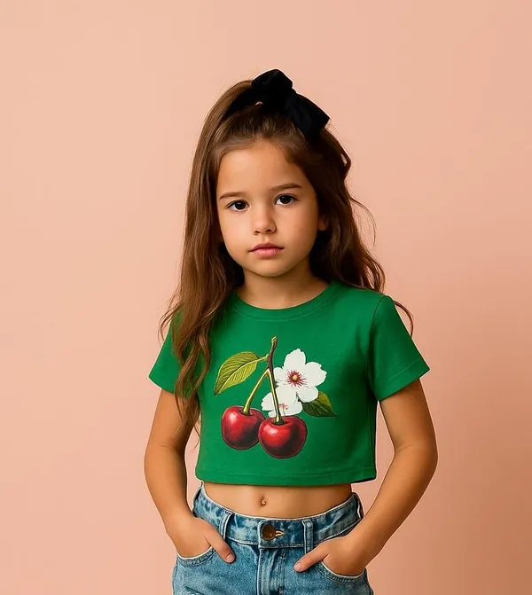 Green_Rayon_Solid_Top_For_Kids