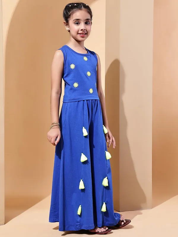 Blue_Rayon_Solid_Clothing_Set_For_Kids