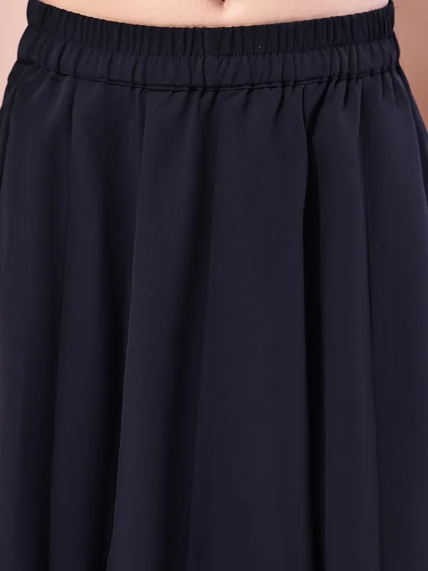 Black_Polyester_Solid_Clothing_Set_For_Kids