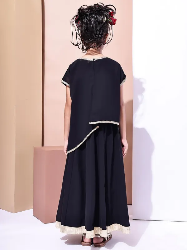 Black_Polyester_Solid_Clothing_Set_For_Kids