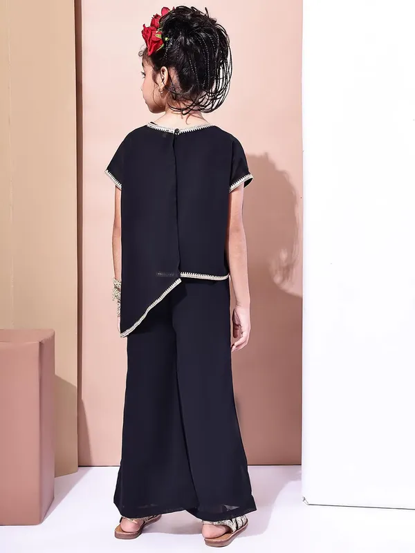 Black_Polyester_Solid_Clothing_Set_For_Kids