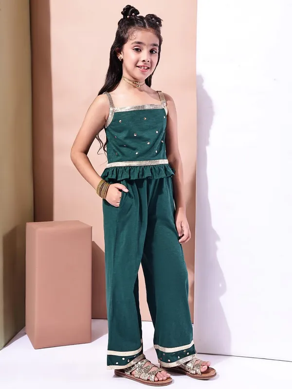 Emerald_Cotton_Blend_Solid_Clothing_Set_For_Kids