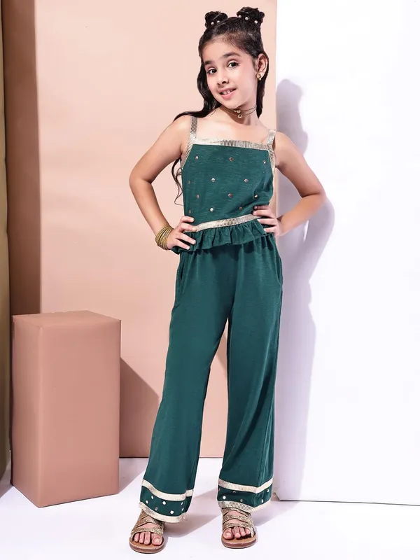 Emerald_Cotton_Blend_Solid_Clothing_Set_For_Kids