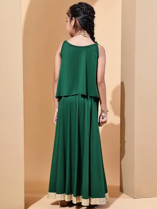 Green_Rayon_Solid_Clothing_Set_For_Kids