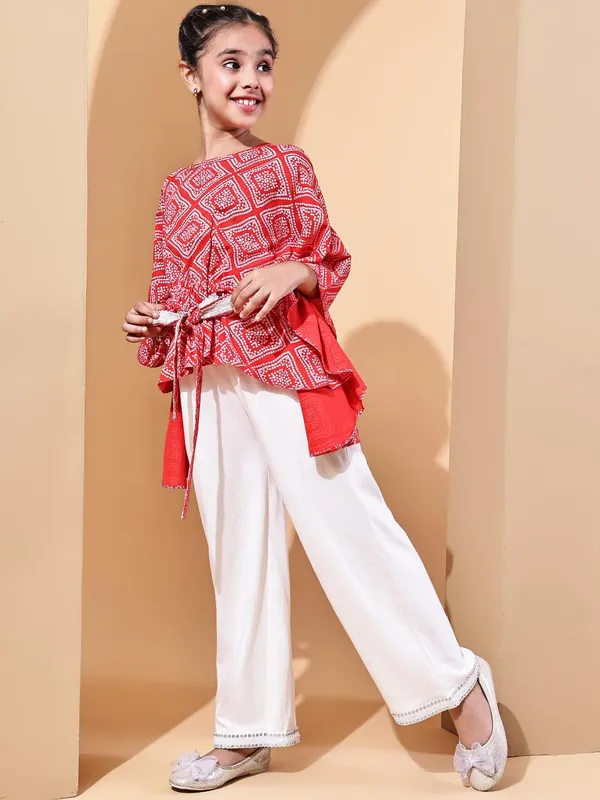 Red_Cotton_Blend_Solid_Clothing_Set_For_Kids