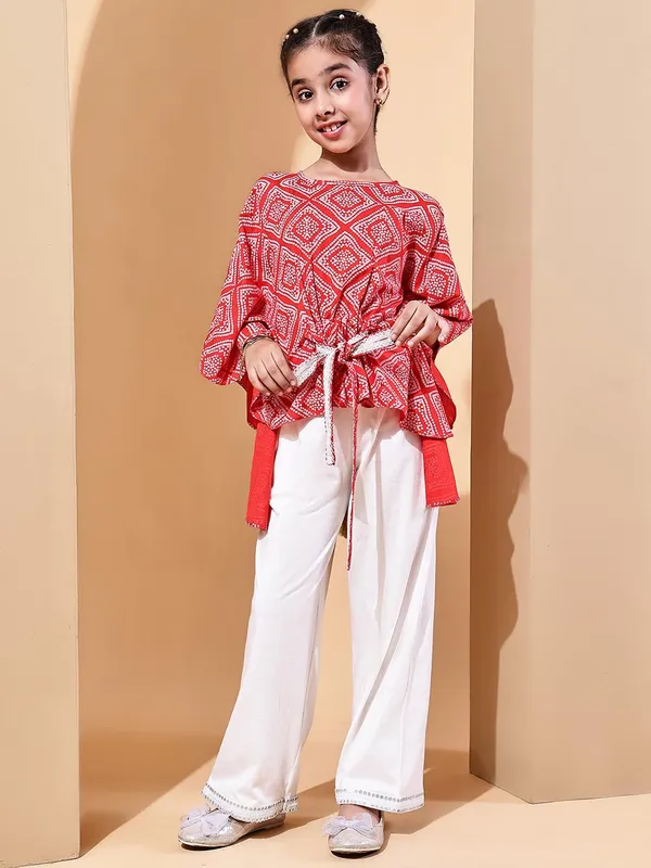 Red_Cotton_Blend_Solid_Clothing_Set_For_Kids