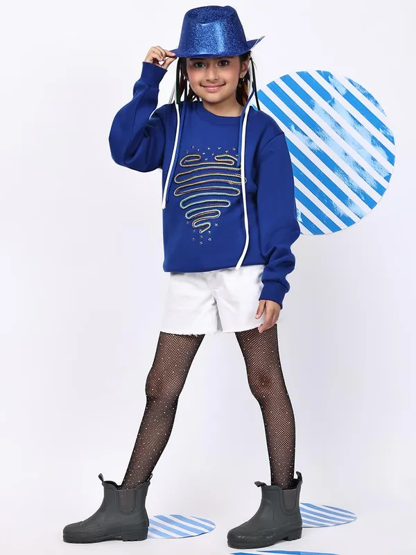 Blue_Fleece_Solid_Sweatshirt_For_Kids