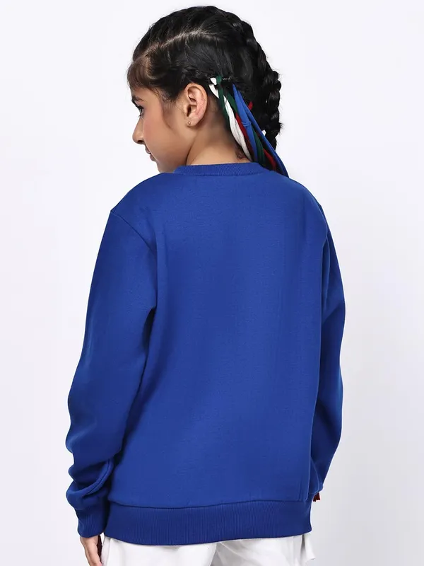 Blue_Fleece_Solid_Sweatshirt_For_Kids