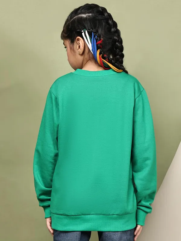 Green_Fleece_Solid_Sweatshirt_For_Kids