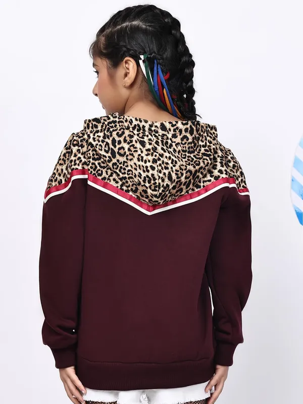 Wine_Fleece_Solid_Sweatshirt_For_Kids