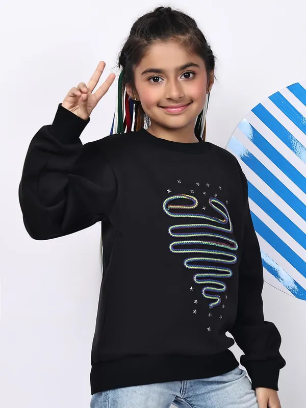 Black_Fleece_Solid_Sweatshirt_For_Kids