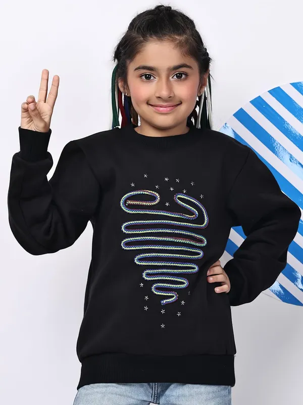 Black_Fleece_Solid_Sweatshirt_For_Kids