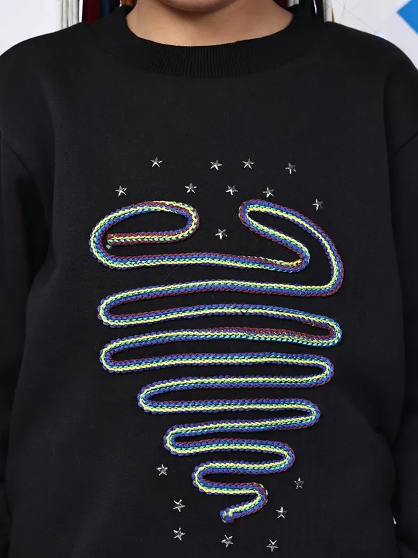 Black_Fleece_Solid_Sweatshirt_For_Kids