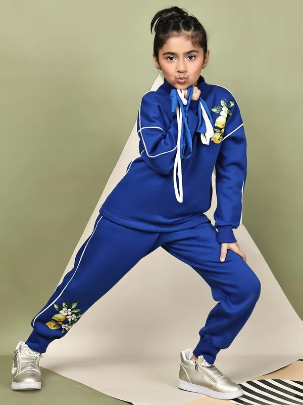Blue_Cotton_Blend_Solid_Clothing_Set_For_Kids