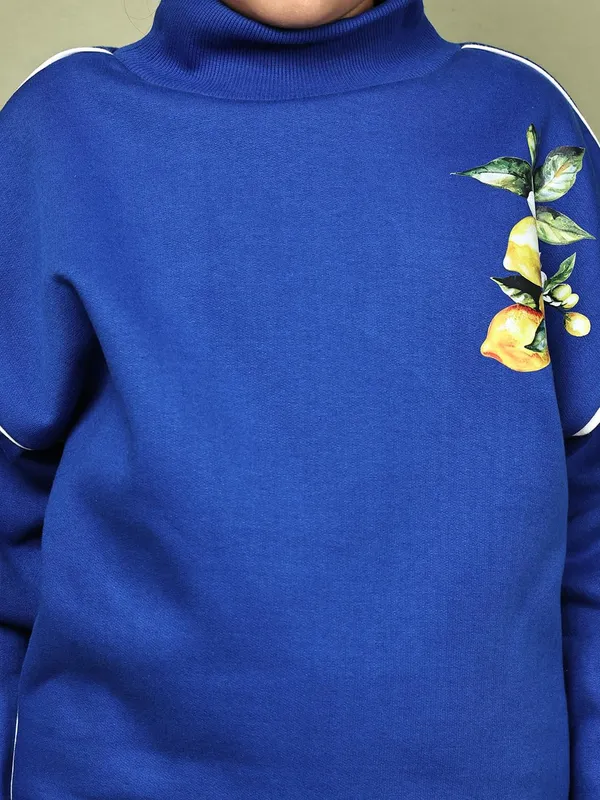 Blue_Cotton_Blend_Solid_Clothing_Set_For_Kids