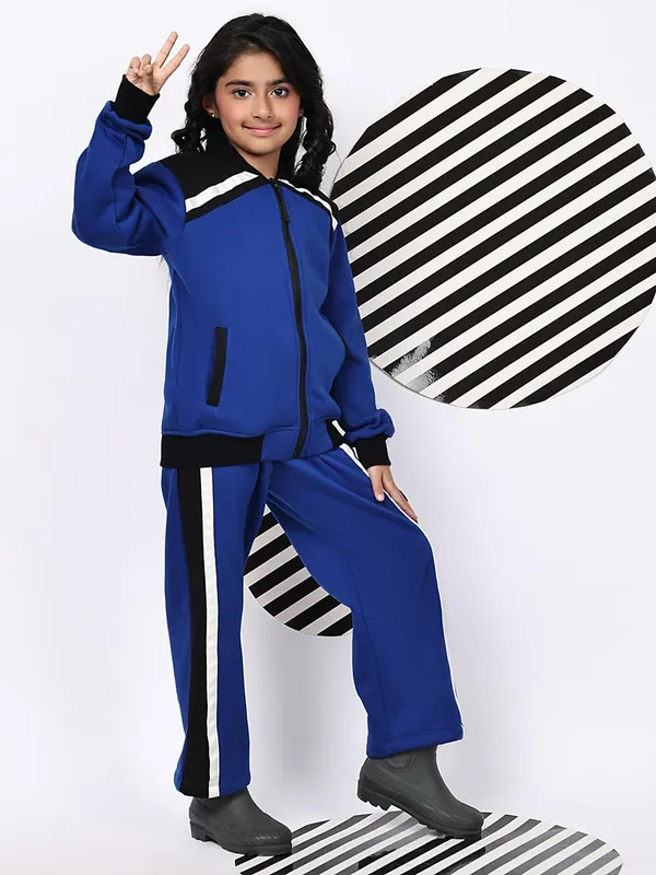 Blue_Cotton_Blend_Solid_Clothing_Set_For_Kids