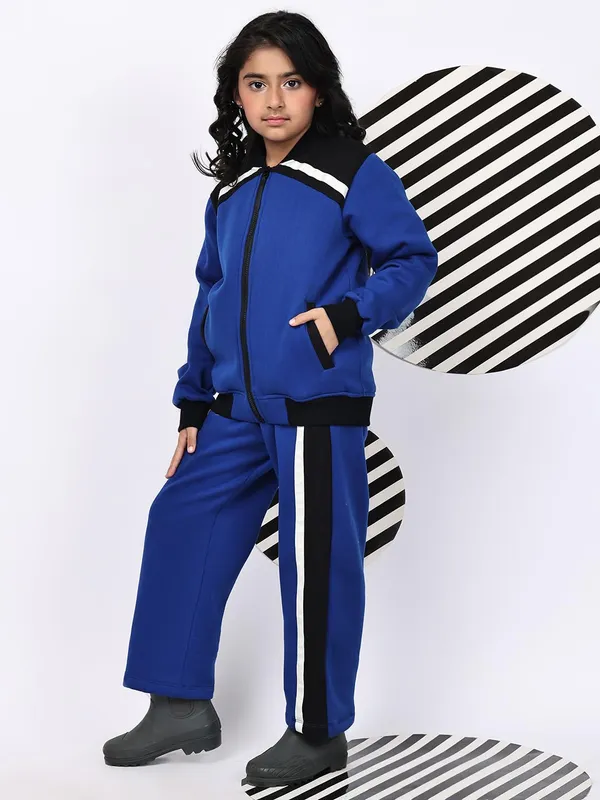 Blue_Cotton_Blend_Solid_Clothing_Set_For_Kids