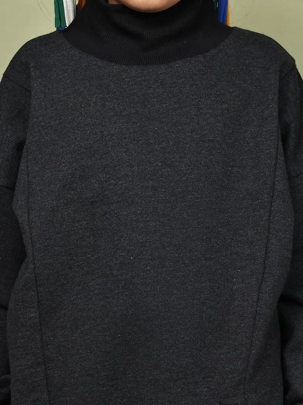 Black_Cotton_Blend_Solid_Clothing_Set_For_Kids