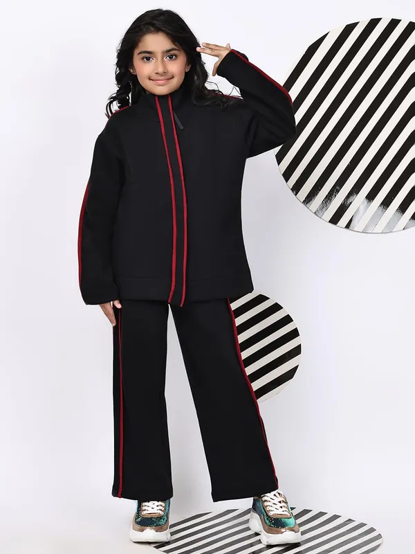 Black_Cotton_Blend_Solid_Clothing_Set_For_Kids
