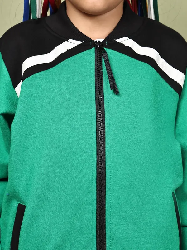 Green_Cotton_Blend_Solid_Clothing_Set_For_Kids