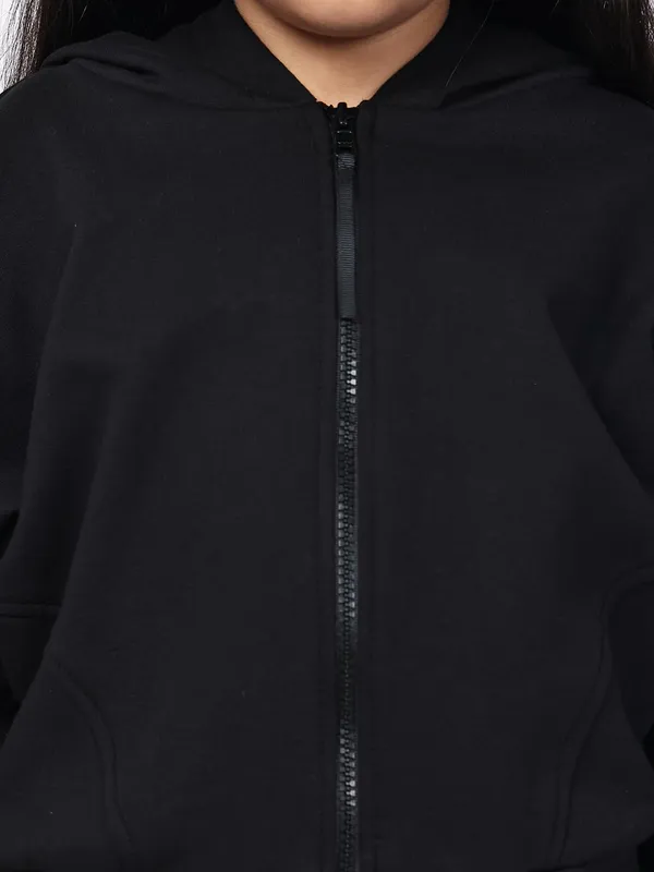 Black_Cotton_Blend_Solid_Clothing_Set_For_Kids