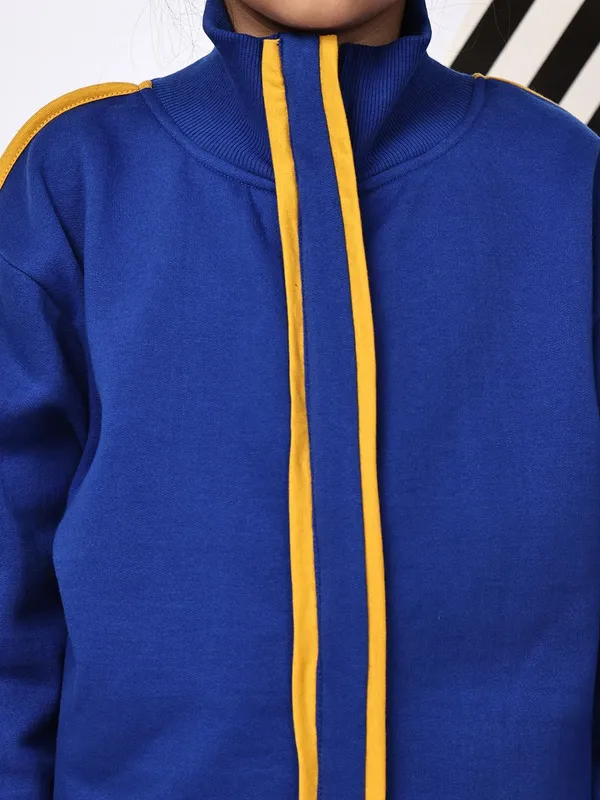 Blue_Cotton_Blend_Solid_Clothing_Set_For_Kids