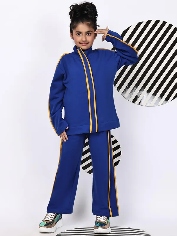 Blue_Cotton_Blend_Solid_Clothing_Set_For_Kids
