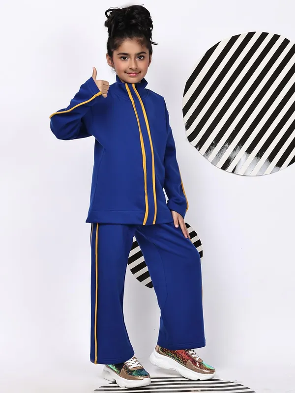 Blue_Cotton_Blend_Solid_Clothing_Set_For_Kids