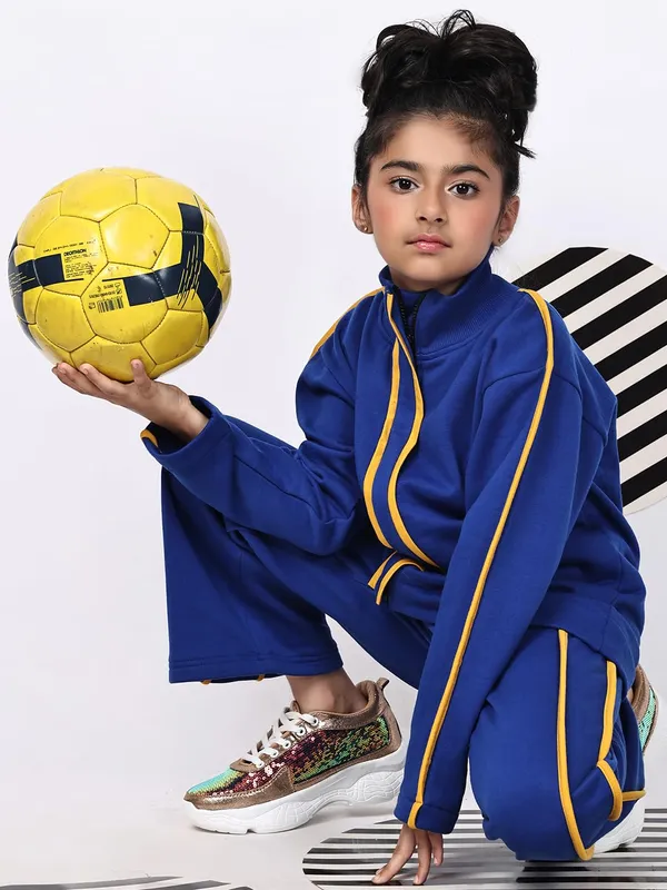 Blue_Cotton_Blend_Solid_Clothing_Set_For_Kids