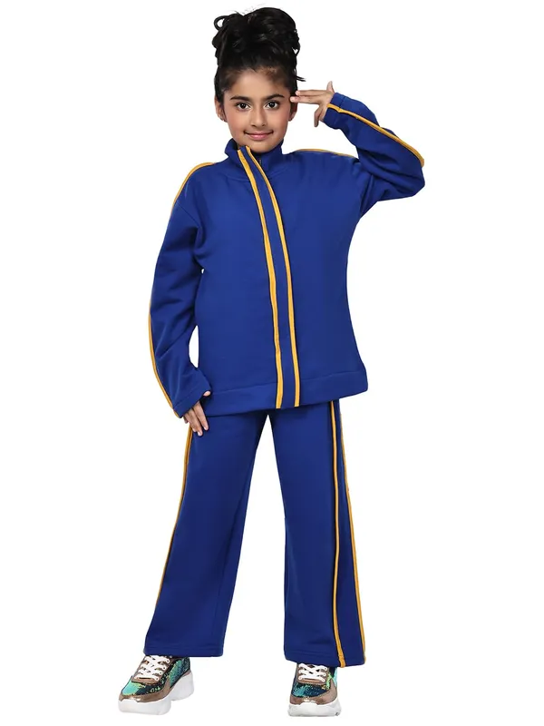 Blue_Cotton_Blend_Solid_Clothing_Set_For_Kids