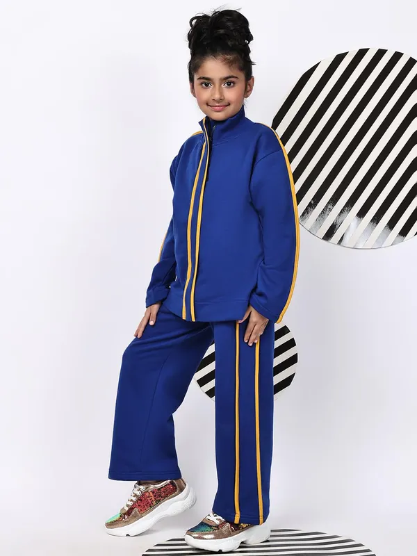 Blue_Cotton_Blend_Solid_Clothing_Set_For_Kids
