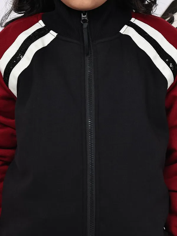 Red_Fleece_Solid_Jacket_For_Kids