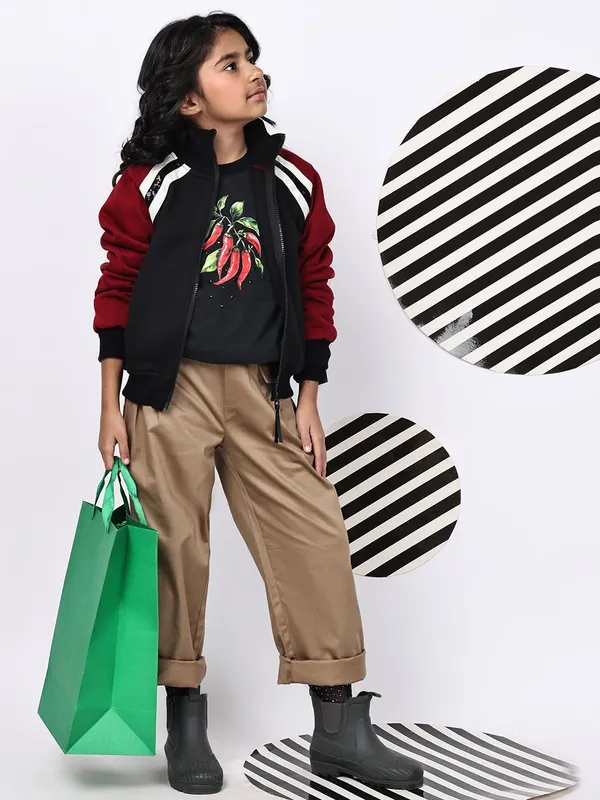Red_Fleece_Solid_Jacket_For_Kids