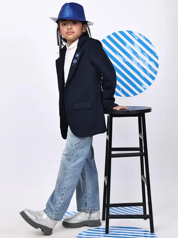 Navy_Blue_Fleece_Solid_Jacket_For_Kids