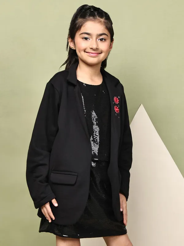 Black_Fleece_Solid_Jacket_For_Kids