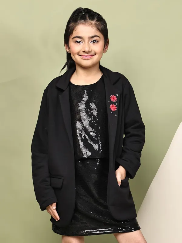 Black_Fleece_Solid_Jacket_For_Kids